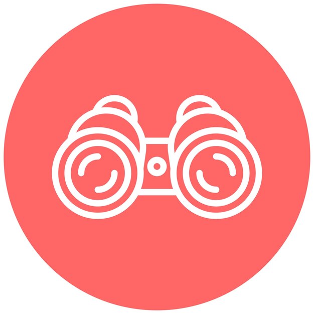 Diseño vectorial de binoculares Estilo del icono
