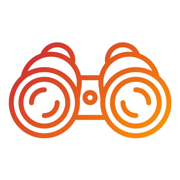 Diseño vectorial de binoculares Estilo del icono