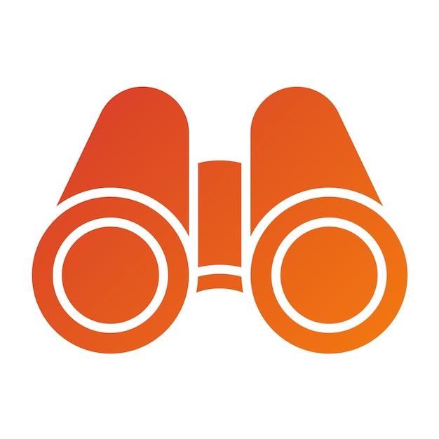 Diseño vectorial de binoculares Estilo del icono