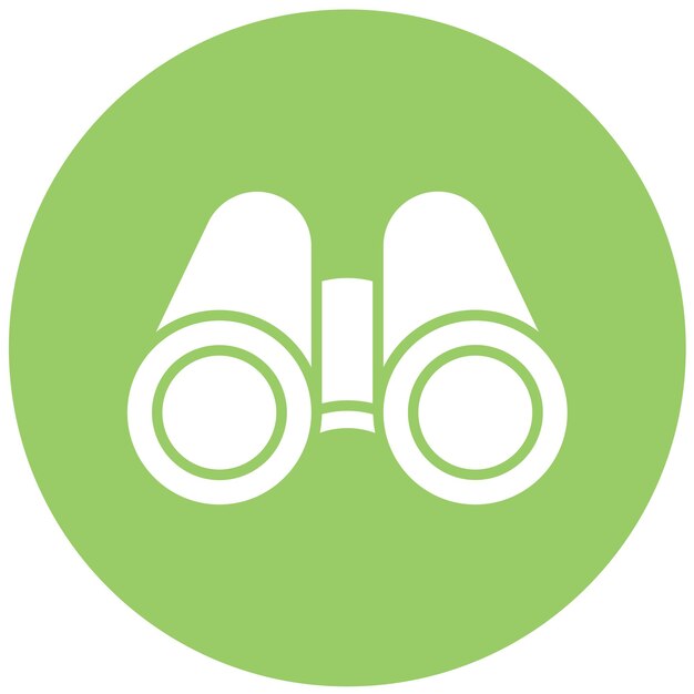Diseño vectorial de binoculares Estilo del icono