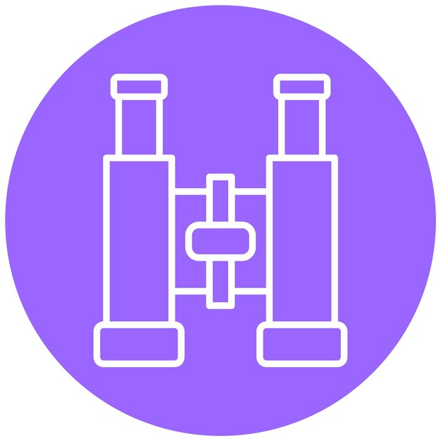 Diseño vectorial de binoculares Estilo del icono
