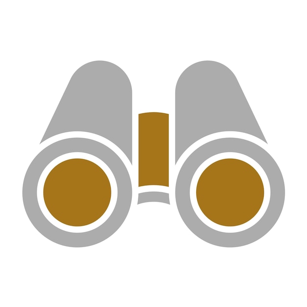 Diseño vectorial de binoculares Estilo del icono