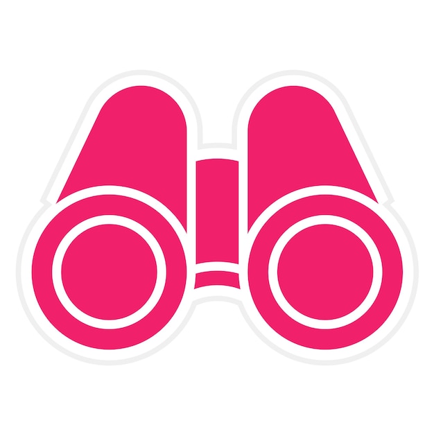 Diseño vectorial de binoculares Estilo del icono