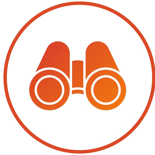 Diseño vectorial de binoculares Estilo del icono
