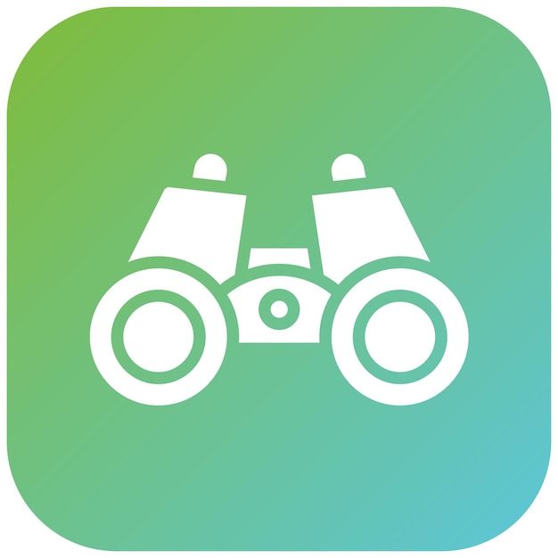 Diseño vectorial de binoculares Estilo del icono