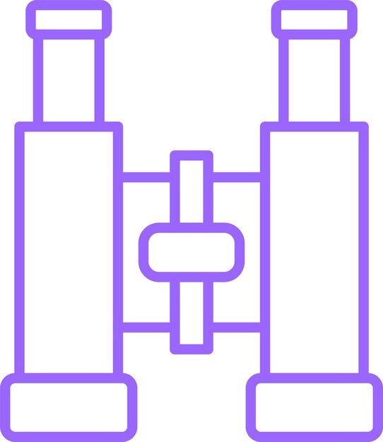 Diseño vectorial de binoculares Estilo del icono