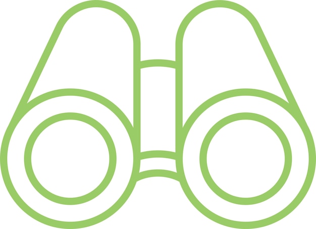 Diseño vectorial de binoculares Estilo del icono
