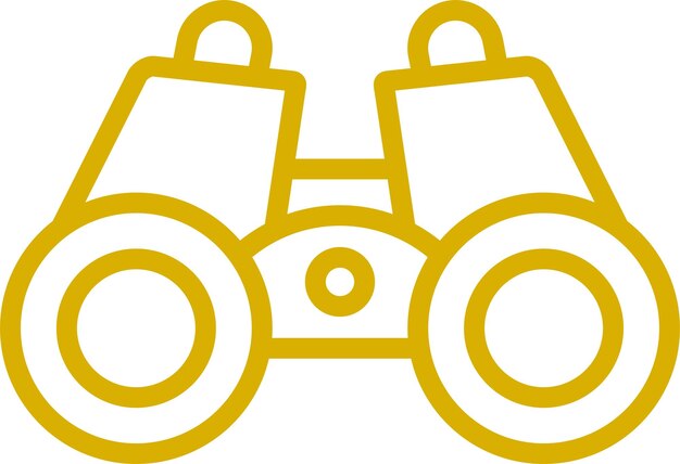 Diseño vectorial de binoculares Estilo del icono