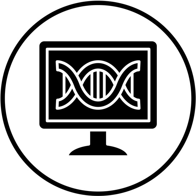 Diseño vectorial Biología computacional Estilo del icono