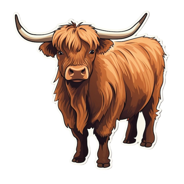 Diseño vectorial de bisontes de dibujos animados