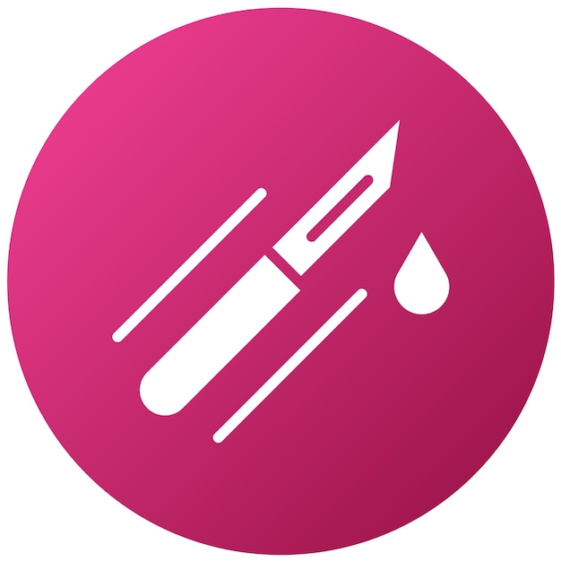 Diseño vectorial de bisturí y estilo de icono de sangre
