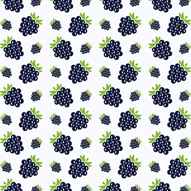 Diseño vectorial de Blackberry hermoso patrón repetitivo fondo de ilustración