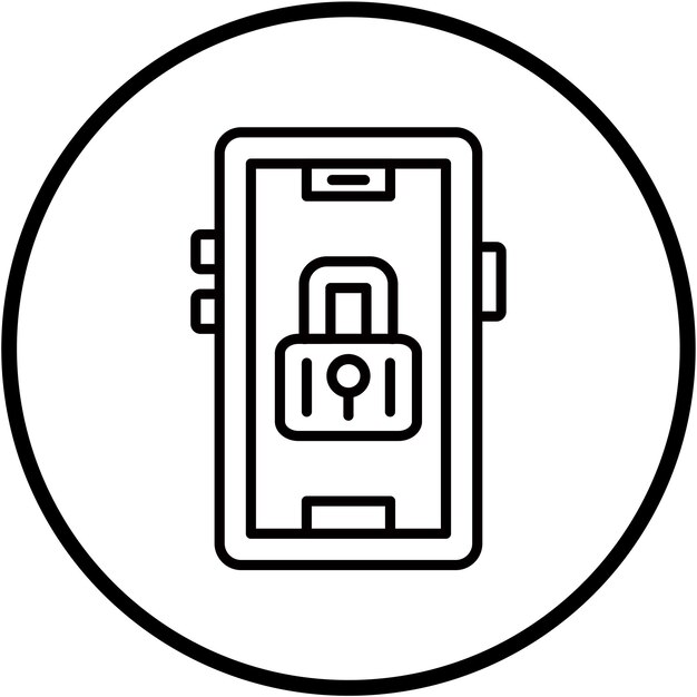 Diseño vectorial Bloqueo de pantalla Estilo del icono del retrato