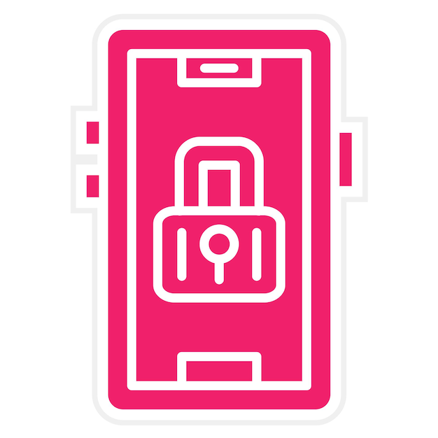 Diseño vectorial Bloqueo de pantalla Estilo del icono del retrato