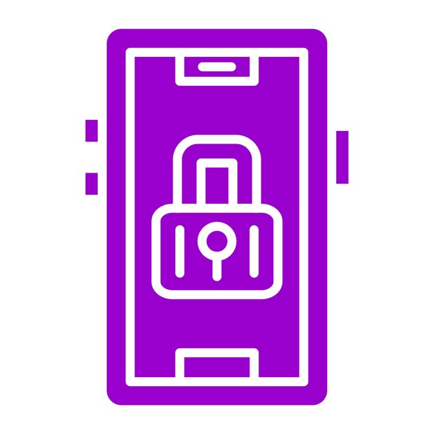 Diseño vectorial Bloqueo de pantalla Estilo del icono del retrato