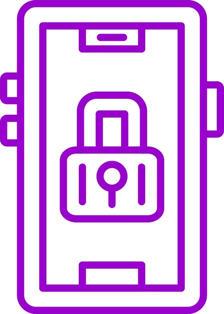 Diseño vectorial Bloqueo de pantalla Estilo del icono del retrato