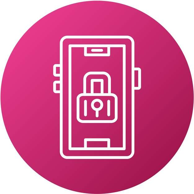 Diseño vectorial Bloqueo de pantalla Estilo del icono del retrato