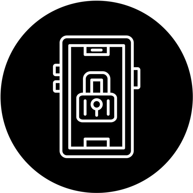 Diseño vectorial Bloqueo de pantalla Estilo del icono del retrato