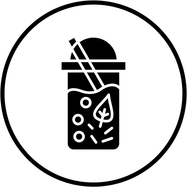 Diseño vectorial Boba Estilo del icono