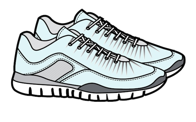 Diseño vectorial de bocetos técnicos de zapatos de baloncesto