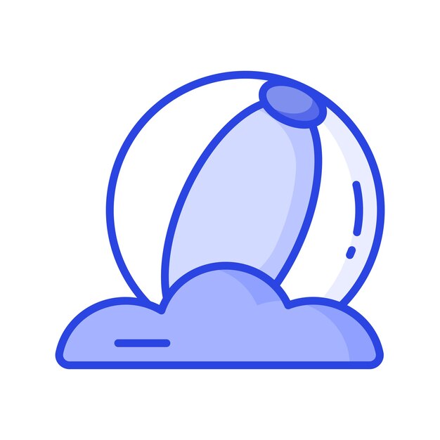 Diseño vectorial de bolas de playa para el verano y el ocio y la diversión en la playa