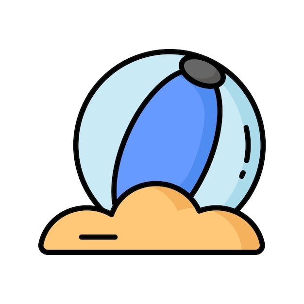 Diseño vectorial de bolas de playa para el verano y el ocio y la diversión en la playa