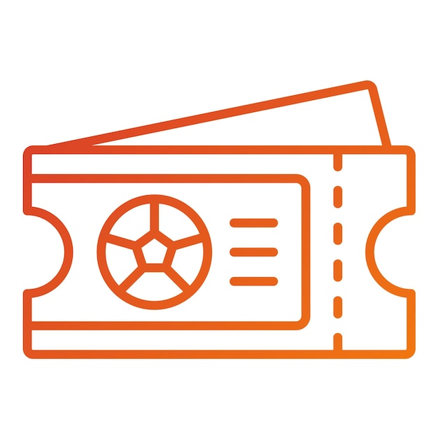 Diseño vectorial de boletos Estilo de icono