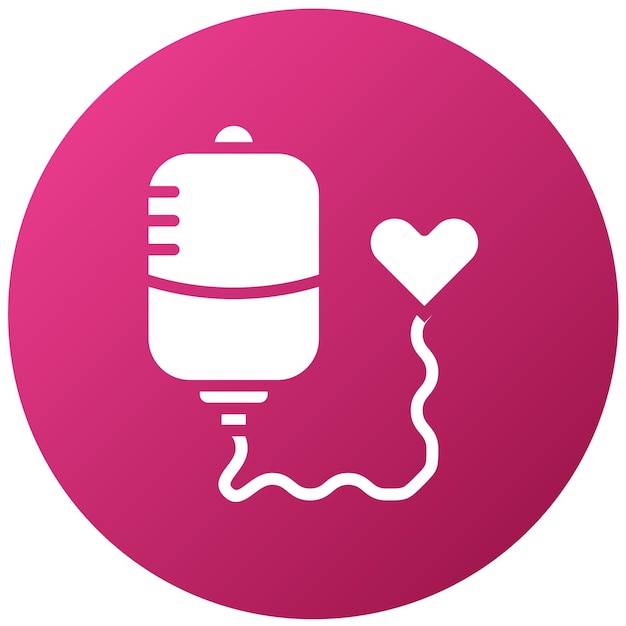Diseño vectorial de la bolsa de transfusión de sangre Estilo del icono