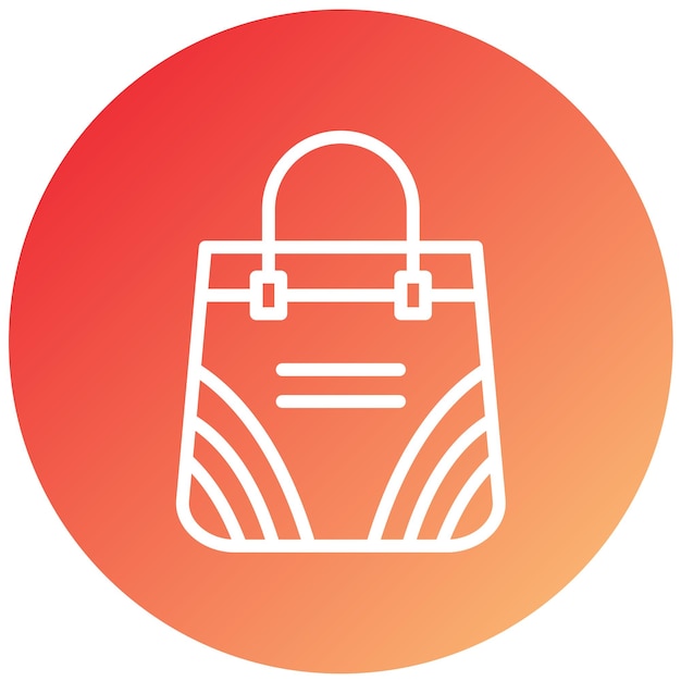 Diseño vectorial de bolsas de compras Estilo de icono