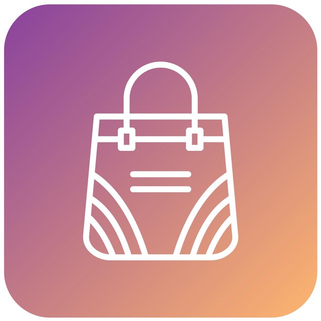Diseño vectorial de bolsas de compras Estilo de icono