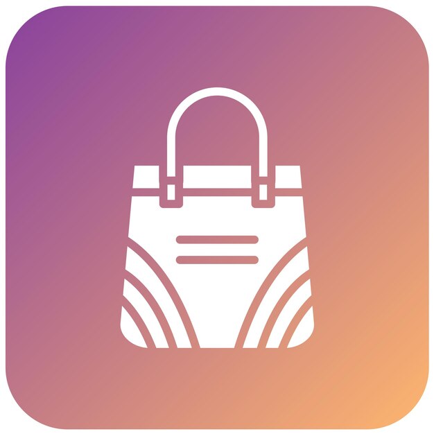 Diseño vectorial de bolsas de compras Estilo de icono