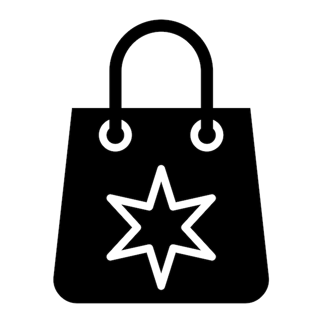 Diseño vectorial de bolsas de compras Estilo de icono