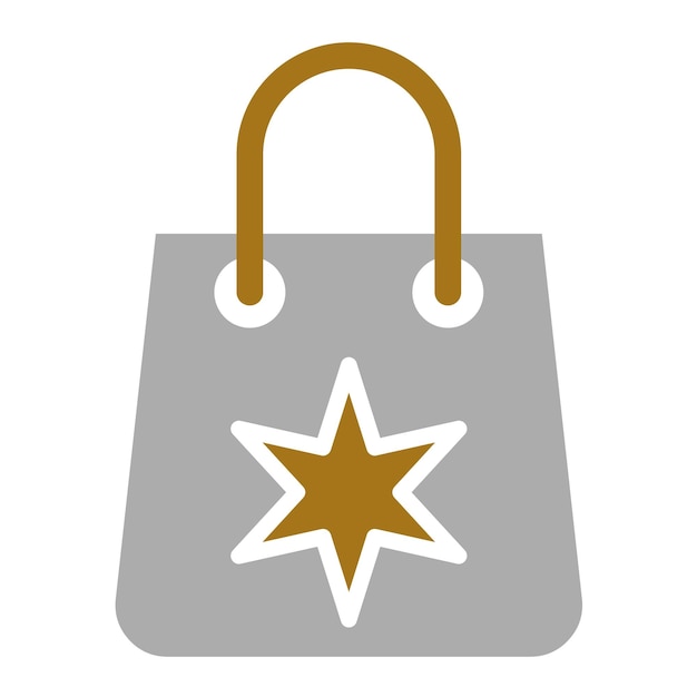 Diseño vectorial de bolsas de compras Estilo de icono