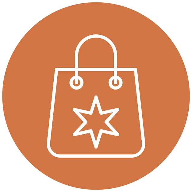 Diseño vectorial de bolsas de compras Estilo de icono