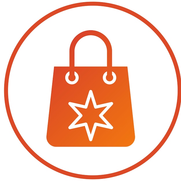 Diseño vectorial de bolsas de compras Estilo de icono