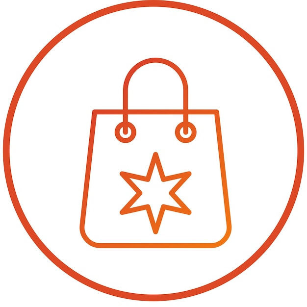 Diseño vectorial de bolsas de compras Estilo de icono