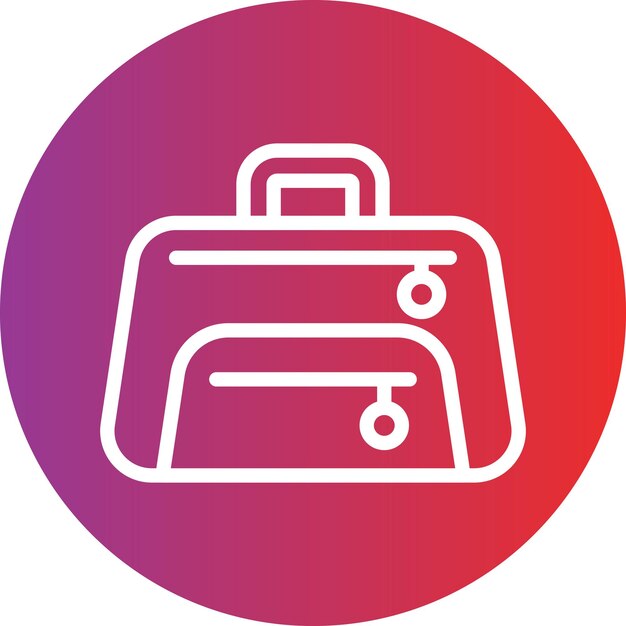 Diseño vectorial de bolso deportivo estilo icono