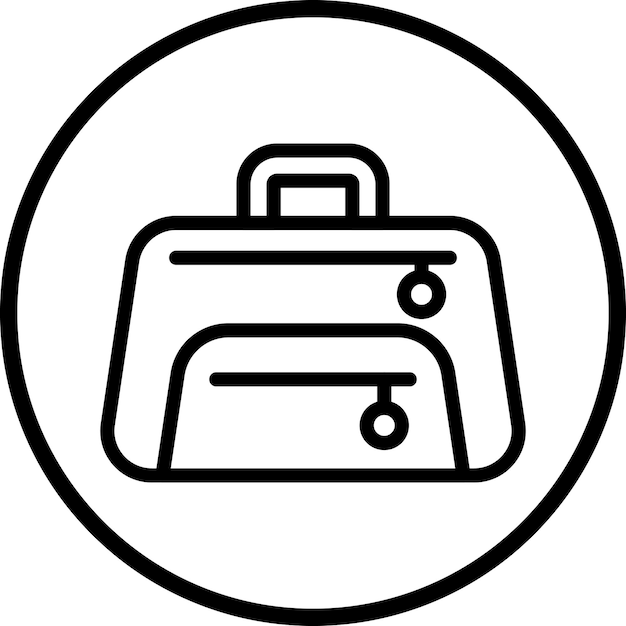 Diseño vectorial de bolso deportivo estilo icono