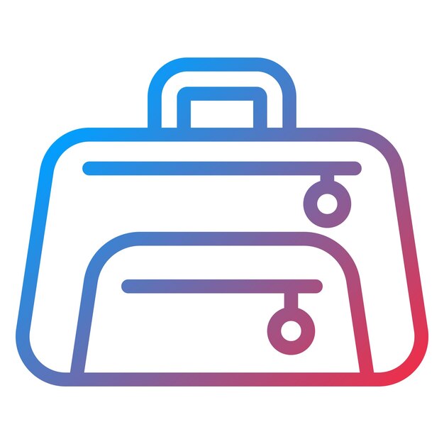 Diseño vectorial de bolso deportivo estilo icono