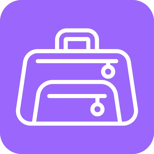 Diseño vectorial de bolso deportivo estilo icono