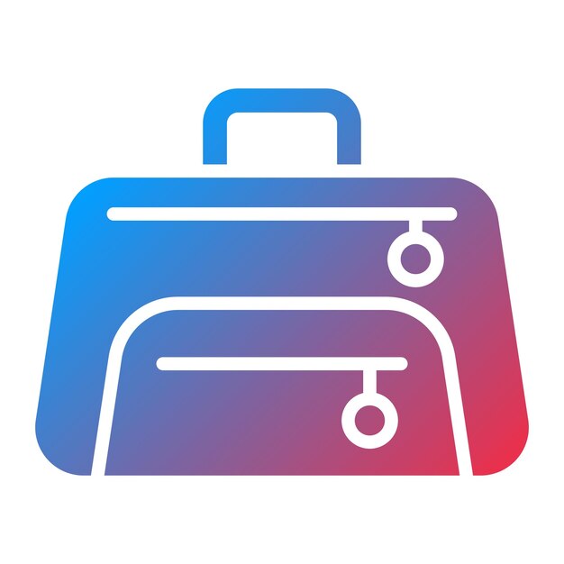 Diseño vectorial de bolso deportivo estilo icono