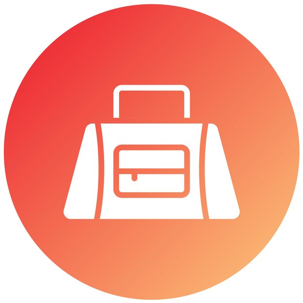 Diseño vectorial de bolso deportivo estilo icono