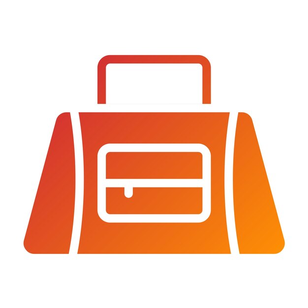 Diseño vectorial de bolso deportivo estilo icono