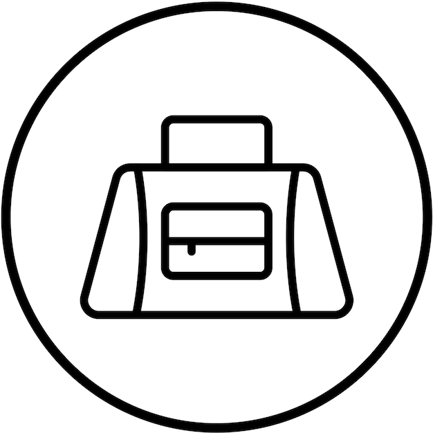Diseño vectorial de bolso deportivo estilo icono