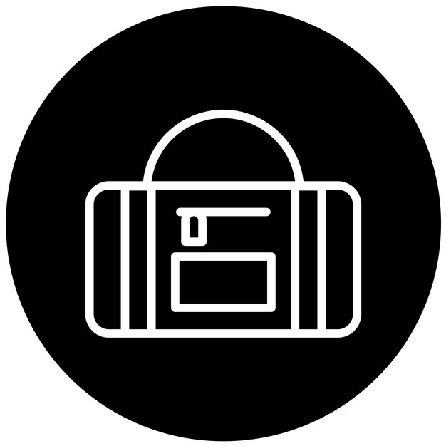 Diseño vectorial de bolso deportivo estilo icono
