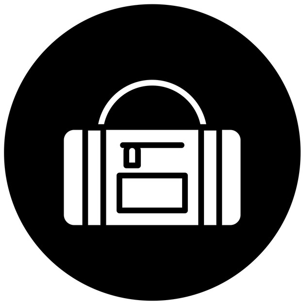 Diseño vectorial de bolso deportivo estilo icono