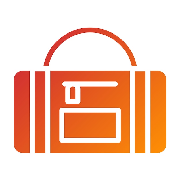 Diseño vectorial de bolso deportivo estilo icono