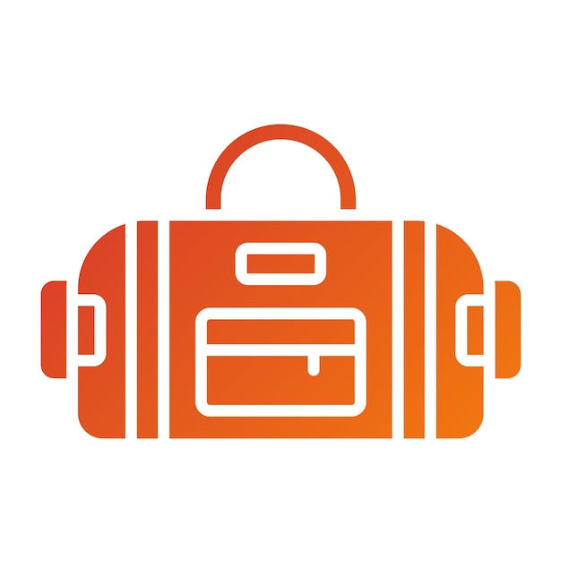 Diseño vectorial de bolso deportivo estilo icono