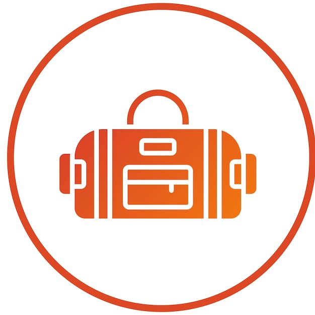 Diseño vectorial de bolso deportivo estilo icono