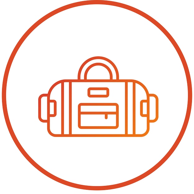 Diseño vectorial de bolso deportivo estilo icono
